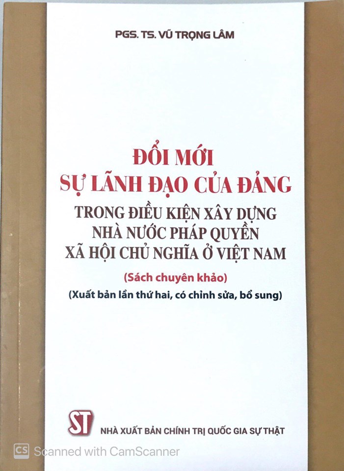 Đổi mới sự lãnh đạo của Đảng trong điều kiện xây dựng Nhà nước pháp quyền xã hội chủ nghĩa ở Việt Nam (Sách chuyên khảo) (Xuất bản lần thứ hai, có chỉnh sửa, bổ sung)