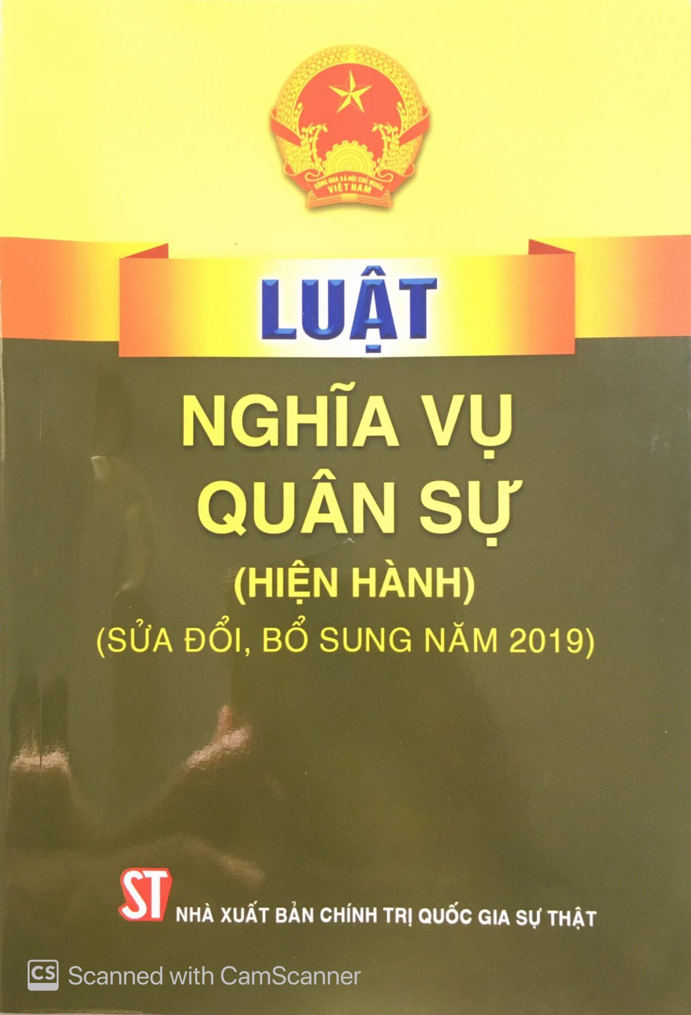 Luật Nghĩa vụ quân sự (hiện hành) (sửa đổi, bổ sung năm 2019)