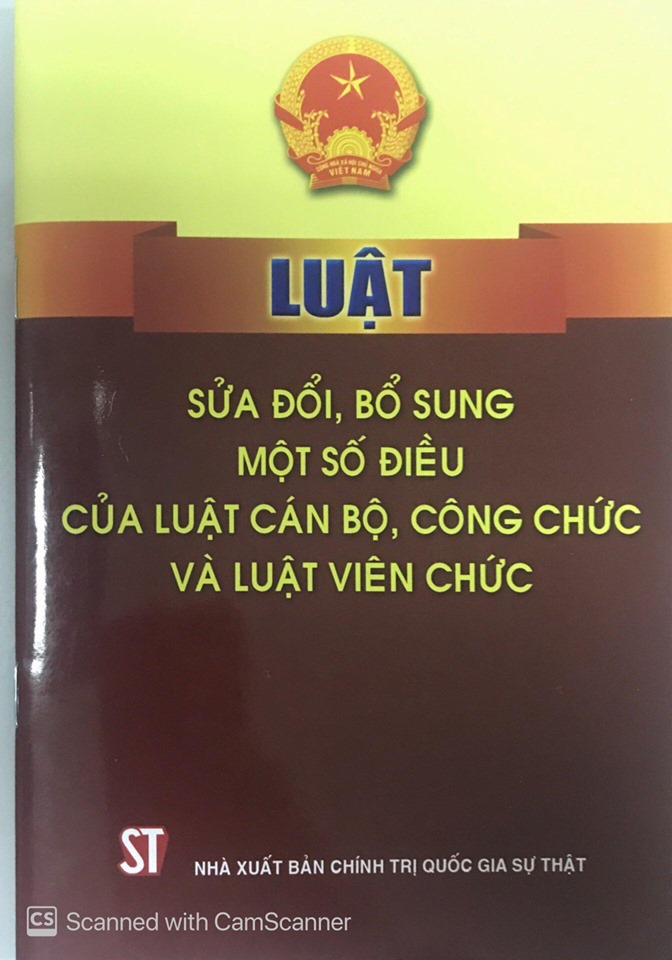 Luật Sửa đổi, bổ sung một số điều của Luật Cán bộ, công chức và Luật Viên chức