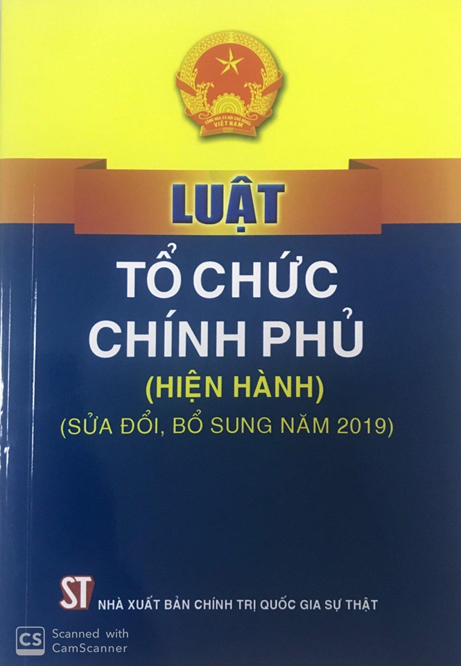 Luật Tổ chức Chính phủ (hiện hành) (sửa đổi, bổ sung năm 2019)