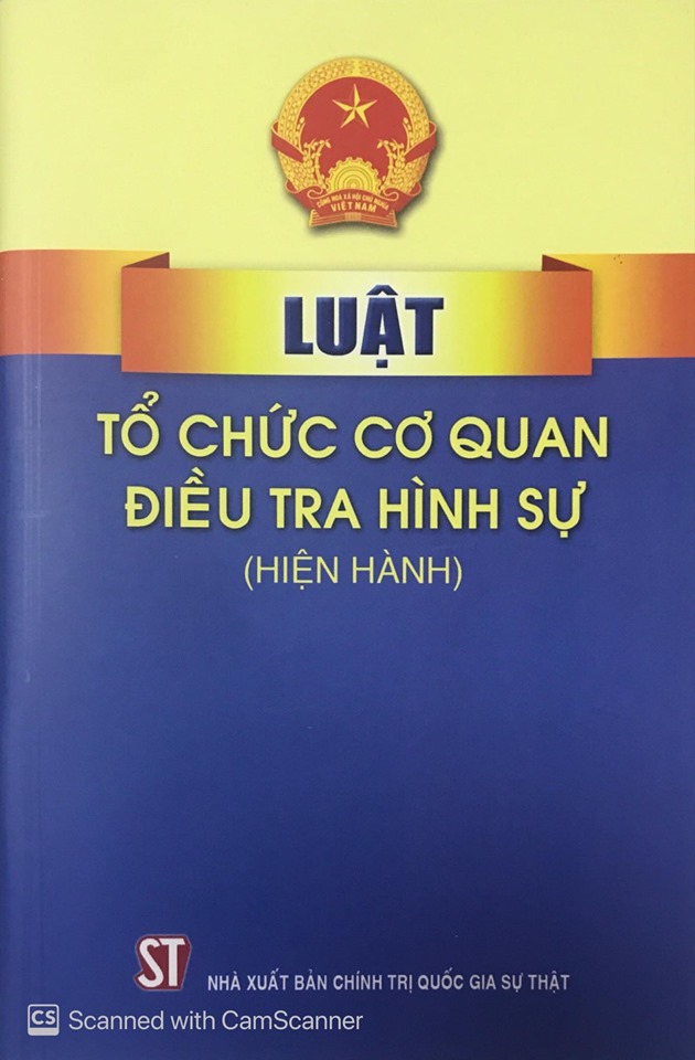 Luật Tổ chức cơ quan điều tra hình sự (hiện hành)