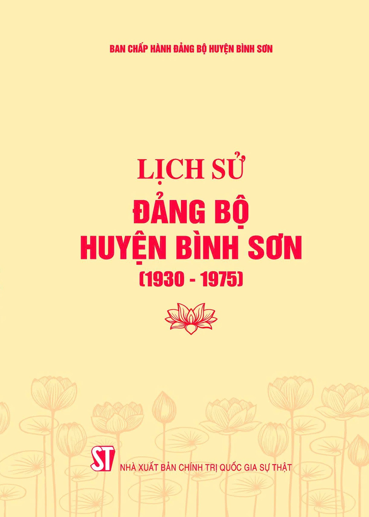  Lịch sử Đảng bộ huyện Bình Sơn (1930 - 1975)