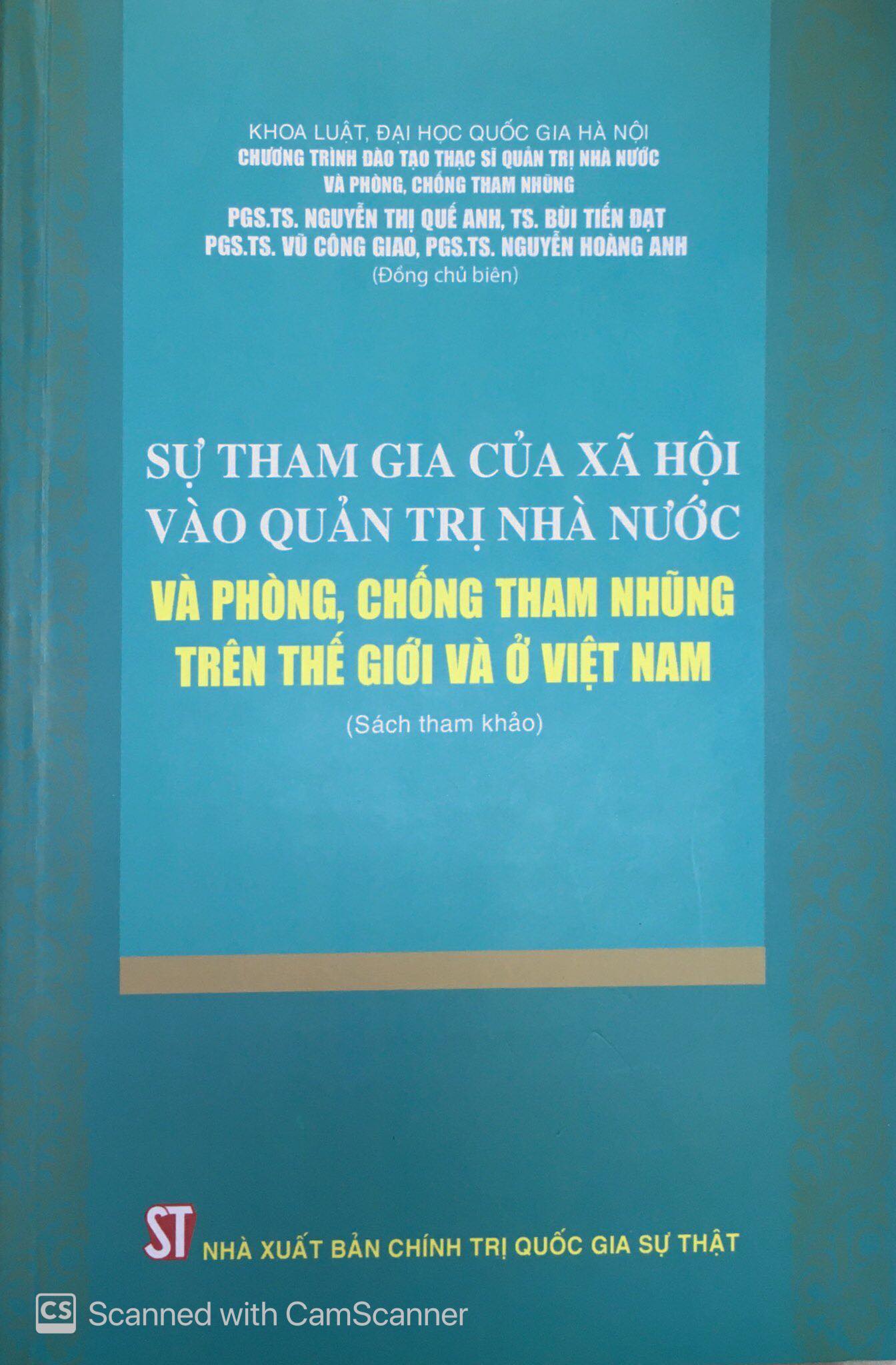 Sự tham gia của xã hội vào quản trị nhà nước và phòng, chống tham nhũng trên thế giới và ở Việt Nam (Sách tham khảo)