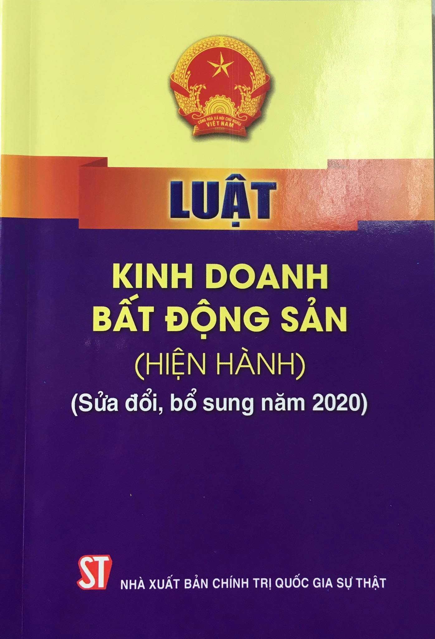 Luật Kinh doanh bất động sản (hiện hành) (sửa đổi, bổ sung năm 2020)