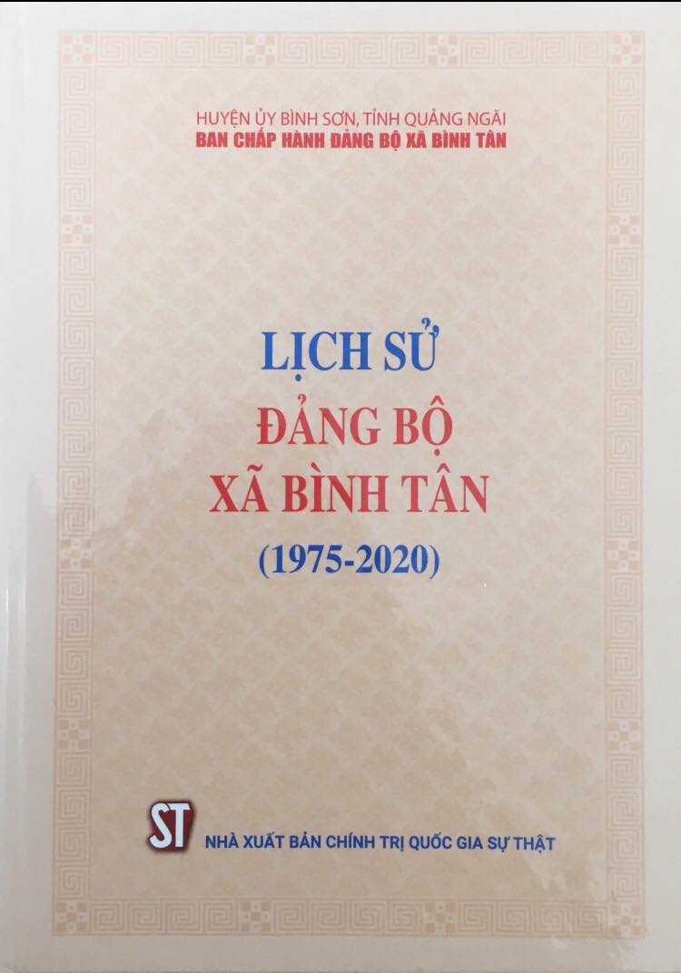 Lịch sử đảng bộ xã Bình Tân (1975-2020)