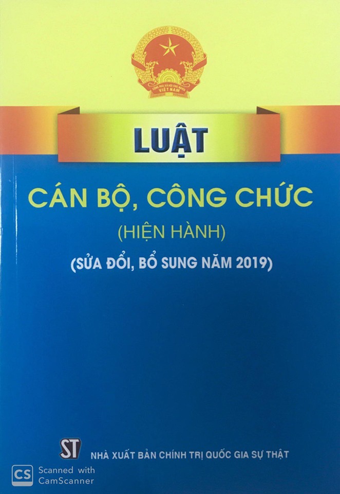 Luật Cán bộ, công chức (hiện hành) (sửa đổi, bổ sung năm 2019)
