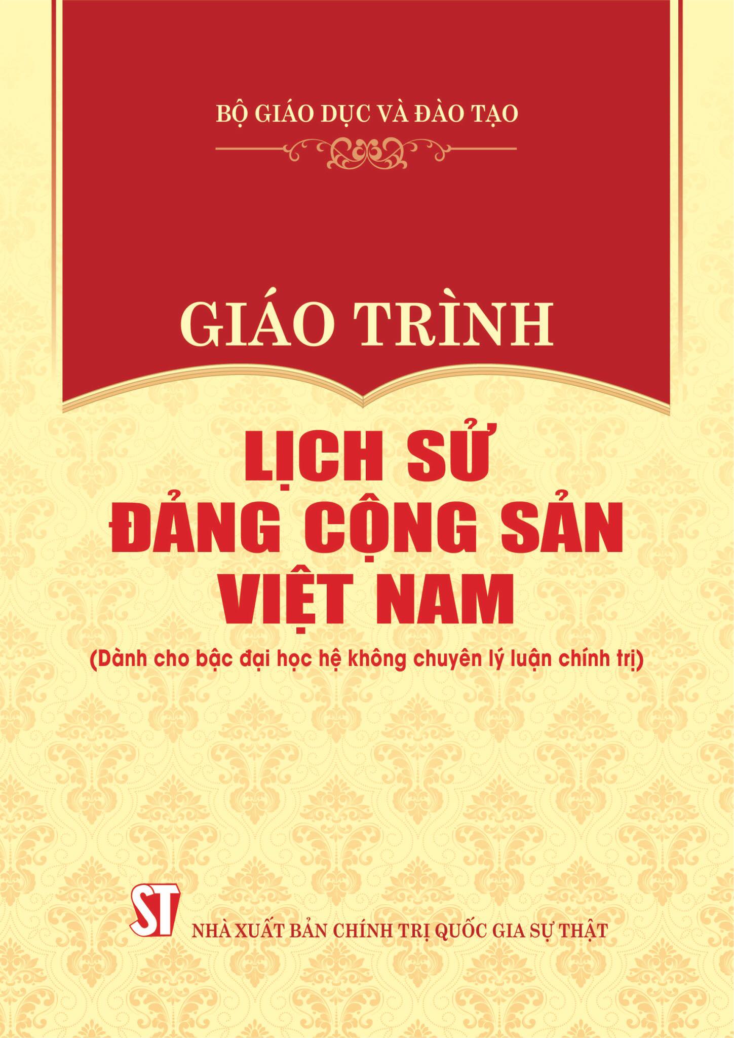 Giáo trình Lịch sử Đảng Cộng sản Việt Nam (Dành cho bậc đại học hệ không chuyên lý luận chính trị)