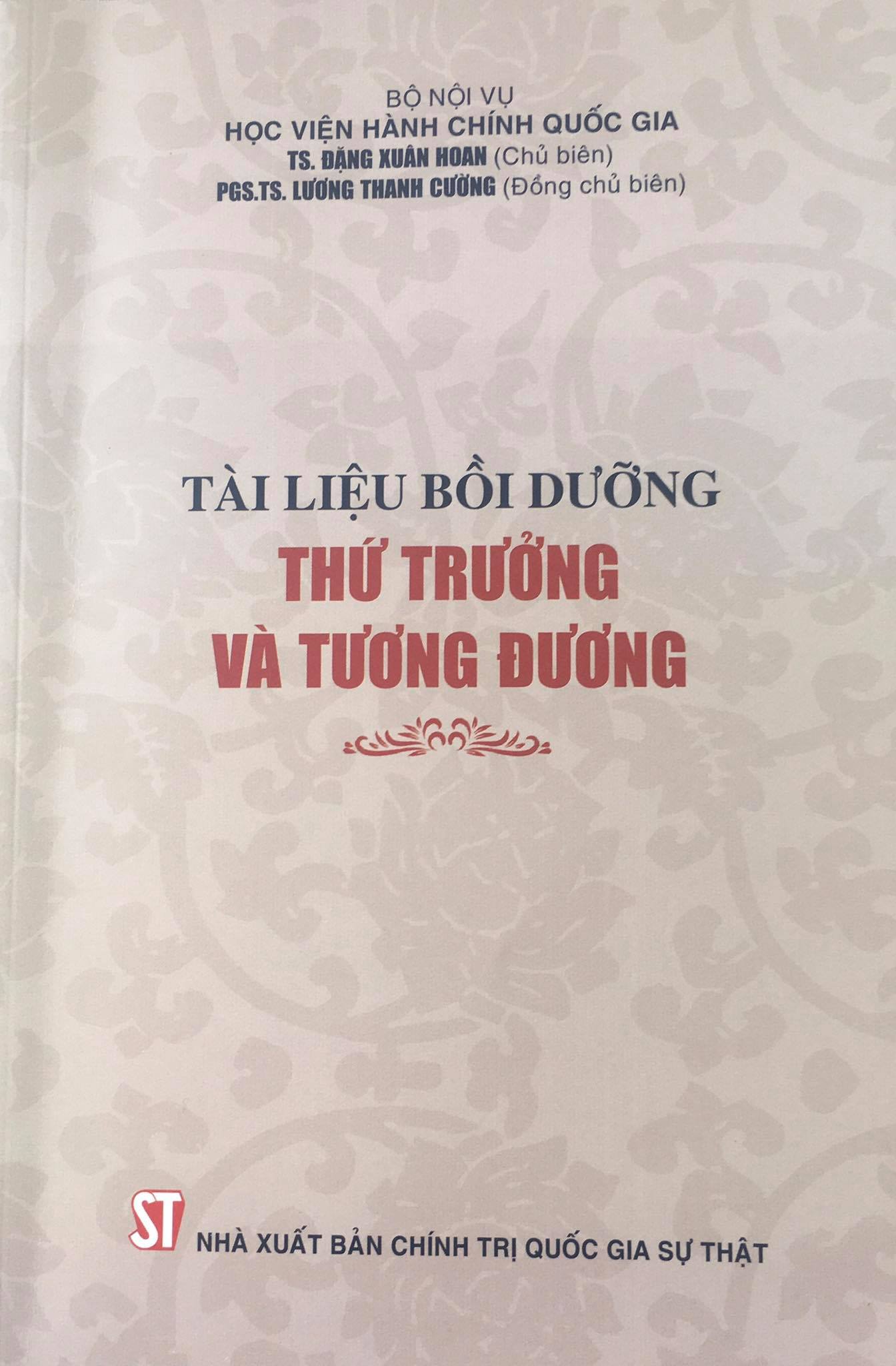 Tài liệu bồi dưỡng thứ trưởng và tương đương