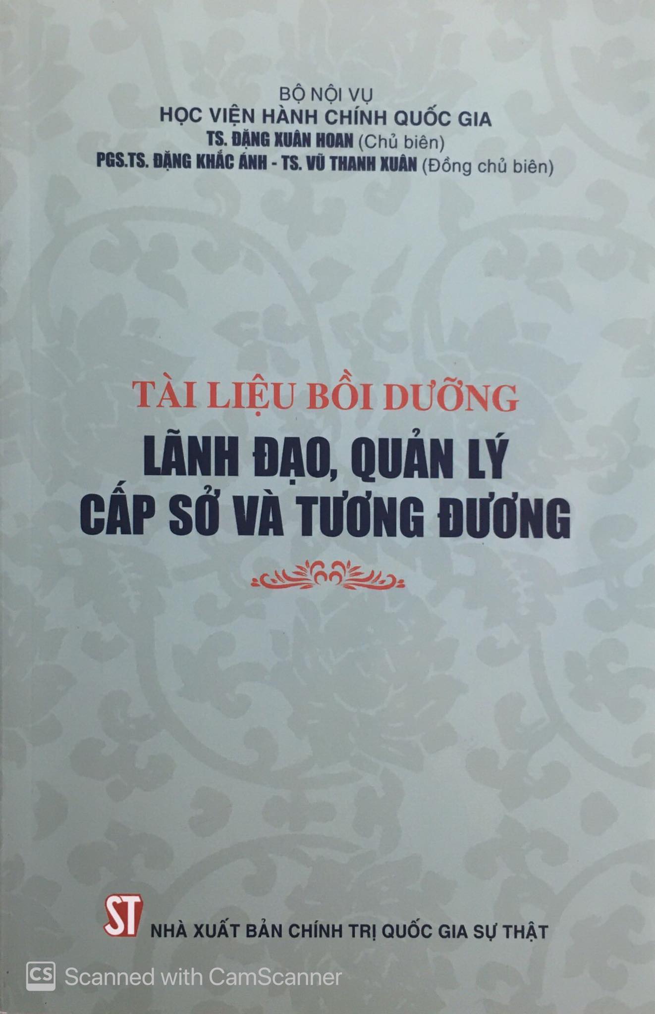 Tài liệu bồi dưỡng lãnh đạo, quản lý cấp sở và tương đương