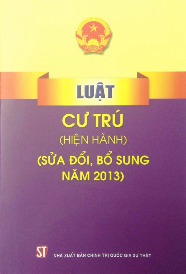 Luật cư trú (hiện hành), (Sửa đổi, bổ sung năm 2013)