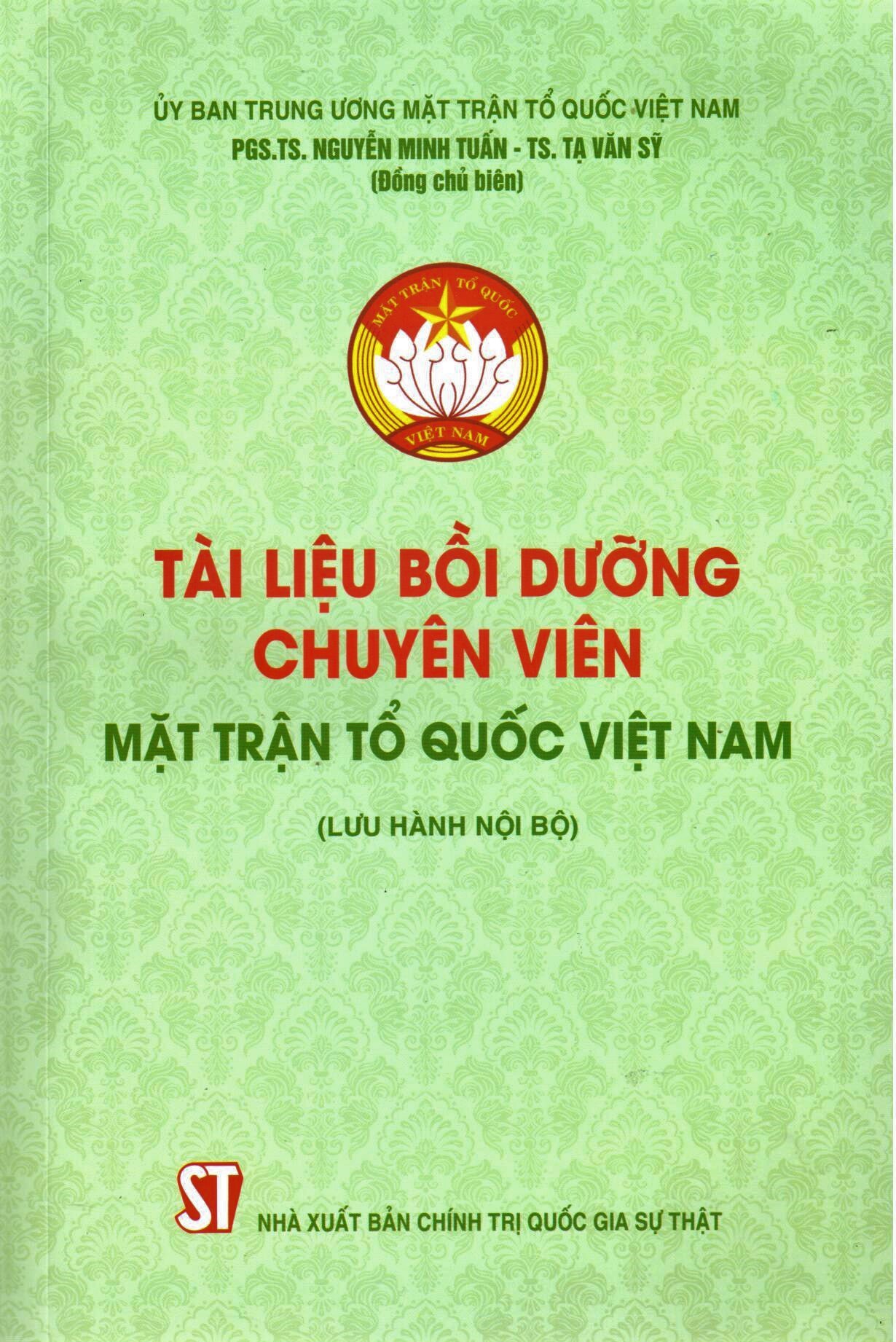 Tài liệu bồi dưỡng chuyên viên Mặt trận Tổ quốc Việt Nam (Lưu hành nội bộ)