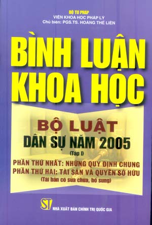 Bình luận khoa học Bộ luật dân sự năm 2005