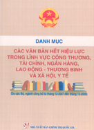 Danh mục các văn bản hết hiệu lực trong lĩnh vực công thương, tài chính, ngân hàng, lao động – thương binh và xã hội, y tế