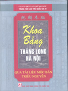 Khoa bảng Thăng Long - Hà Nội: Qua tài liệu mộc bản triều Nguyễn