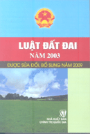 Luật đất đai năm 2003 được sửa đổi, bổ sung năm 2009 