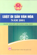 Luật di sản văn hóa năm 2001 được sửa đổi, bổ sung năm 2009