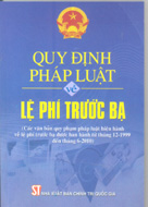 Quy định pháp luật về lệ phí trước bạ