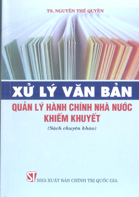 Xử lý văn bản quản lý hành chính nhà nước khiếm khuyết