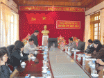 Đoàn cán bộ Nhà xuất bản Chính trị quốc gia - Sự thật đi khảo sát  và làm việc tại tỉnh Yên Bái